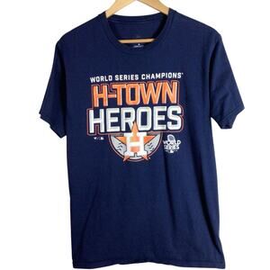 MBL Houston Astros World Series Baseball Shirt Navy Medium
